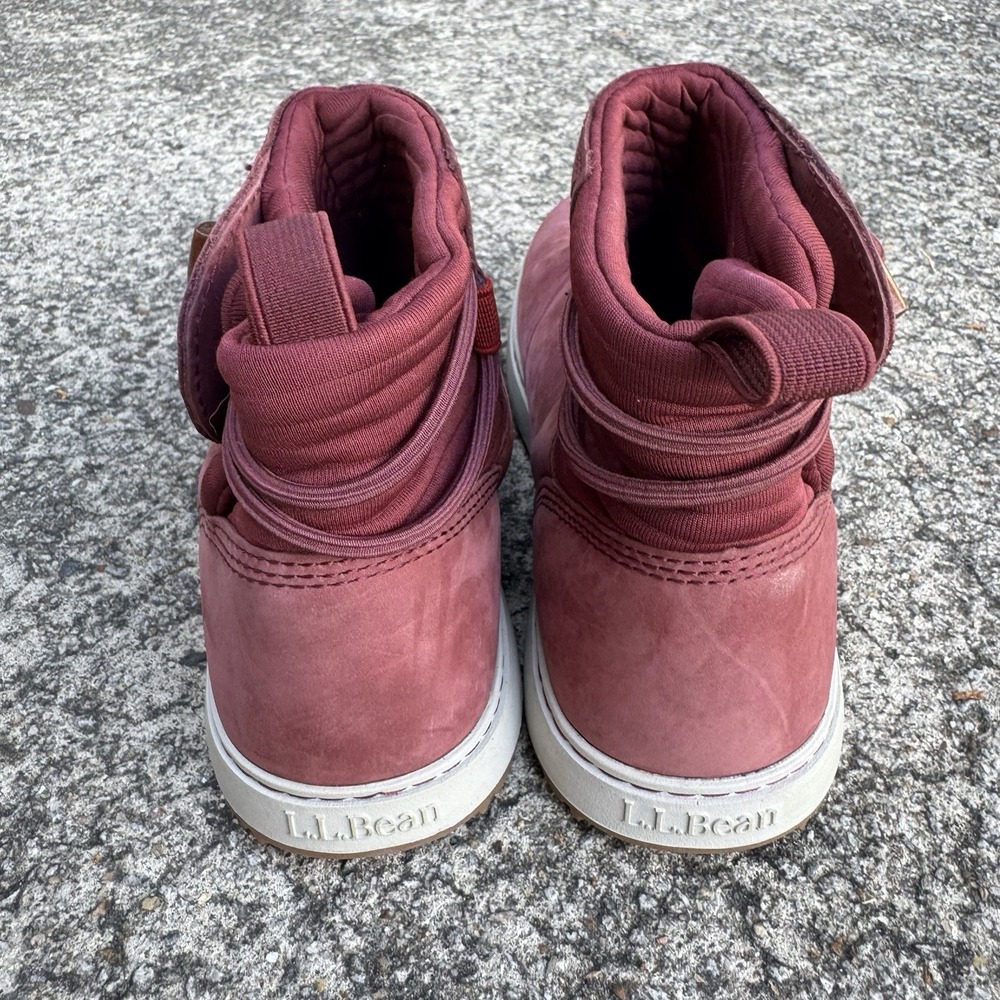 LL Bean Mountainside Toggle Boots Women's 7 M Red Suede‎ Pull On Booties - Picture 5 of 13